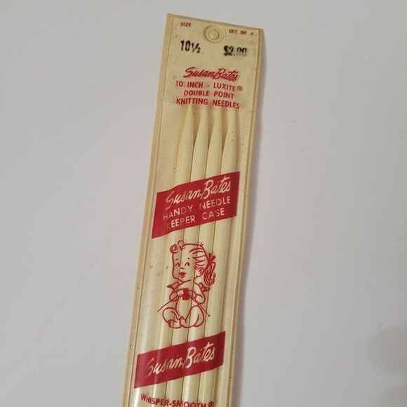 Set of 4 Susan Bates 10" Luxite Double Point Knitting Needles Size 10.5 - Picture 2 of 3